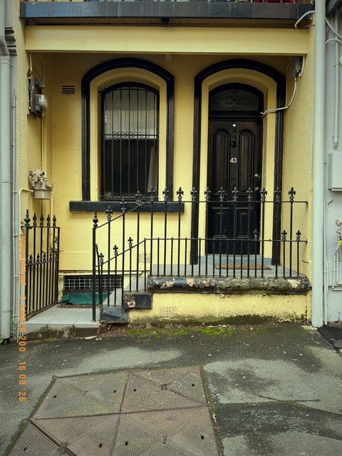 Terrace doorway, number 43. Made with Isochrome, C Amber 200.